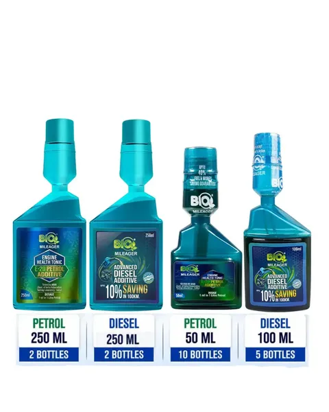 Picture of BIO MILEAGER ENGINE HEALTH TONIC E-20 PETROL ADDITIVE & ADVANCE DIESEL ADDITIVE MIX (R)PACKAGE